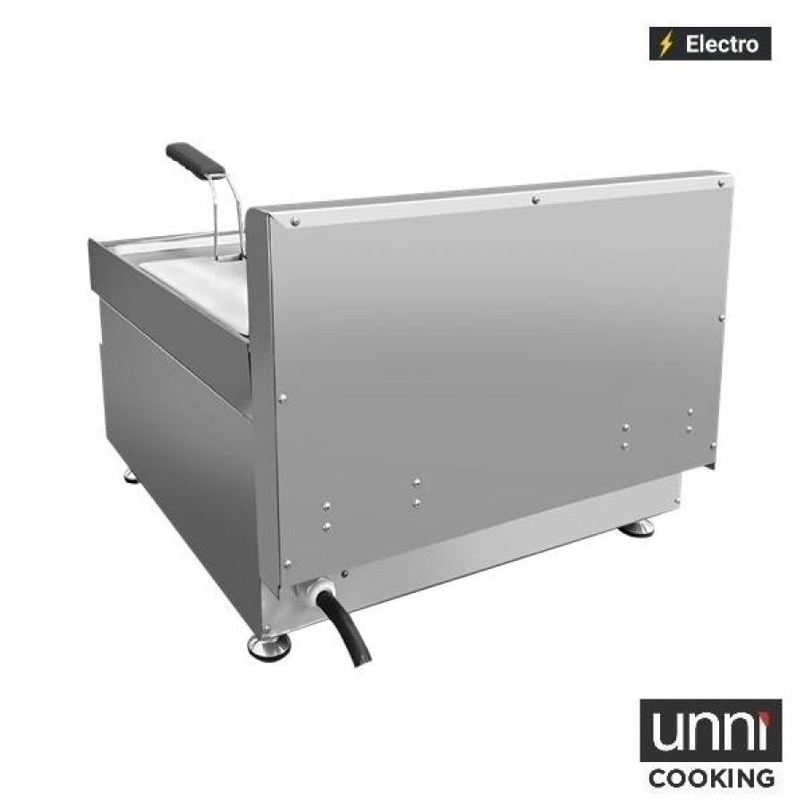 Elektrofritteusen UnniCooking 2x10L – Doppel-Fritteuse, Kaltzone, Ablasshahn