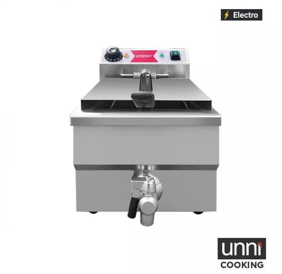 Elektrofritteuse 8L mit Ablasshahn und Temperaturregelung