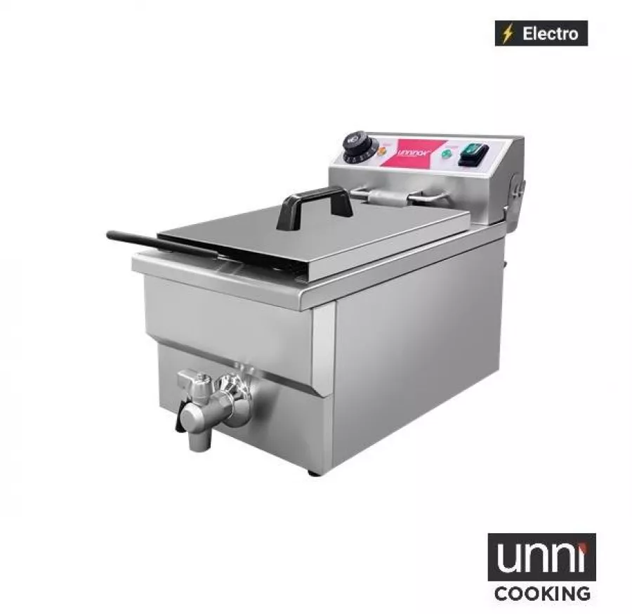 Elektrofritteuse 8L mit Ablasshahn und Temperaturregelung