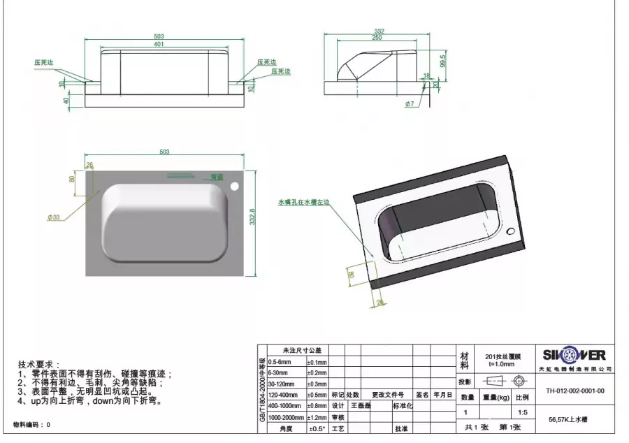 Skyrainbow Handwasch-Ausgussbecken Kombi 50×70 cm