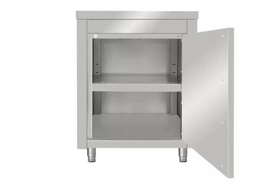 Arbeitsschrank aus Edelstahl, 60 x 70