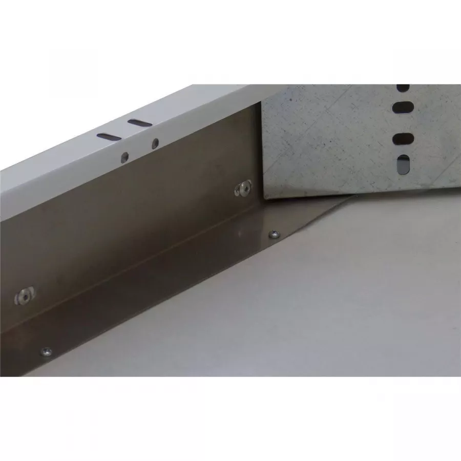 Arbeitstisch aus Edelstahl, mit Aufkantung, 60 x 70