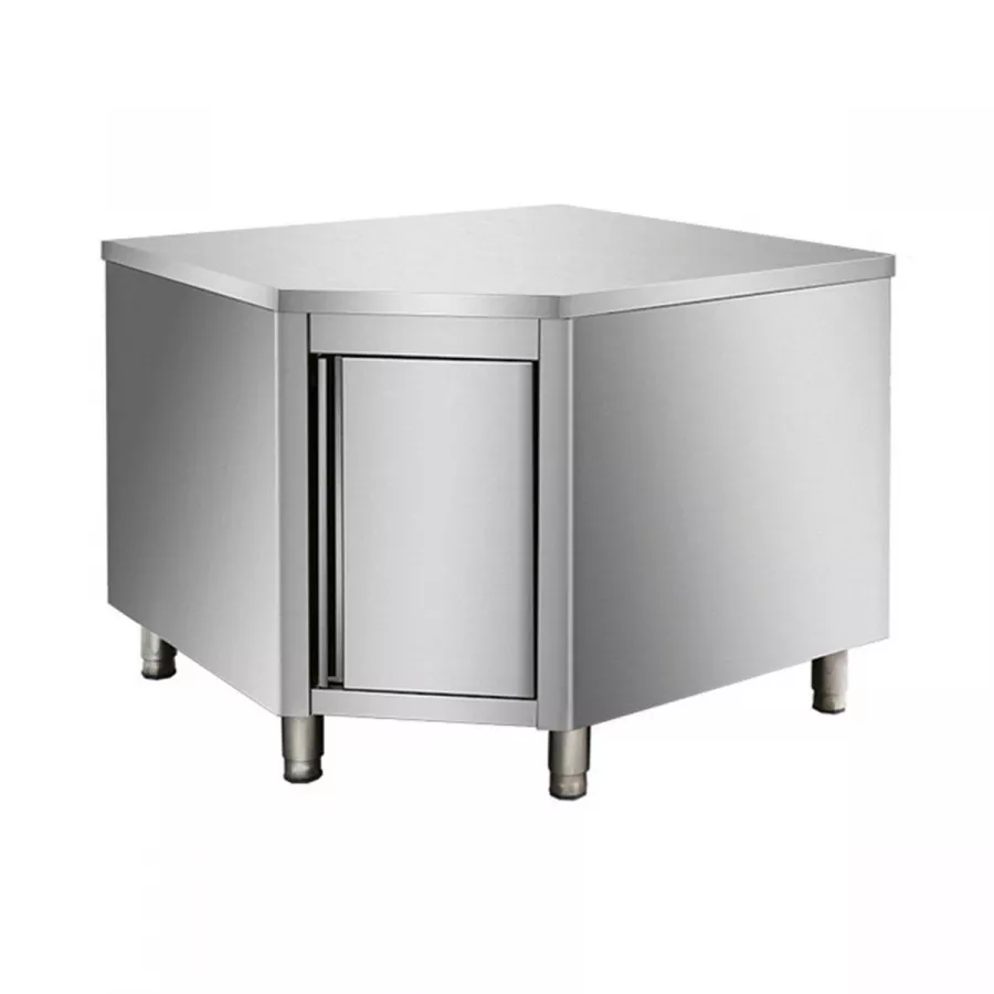 Edelstahl Arbeitsschrank Eckmodul 700er Bautiefe - Gastro Edelstahlmöbel