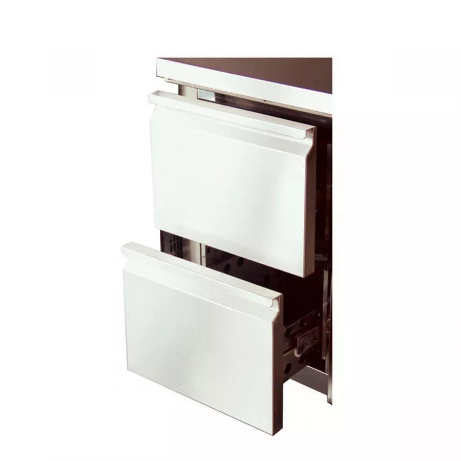Kühltisch mit 4 Schubladen mit Aufkantung, Umluft, 136x70