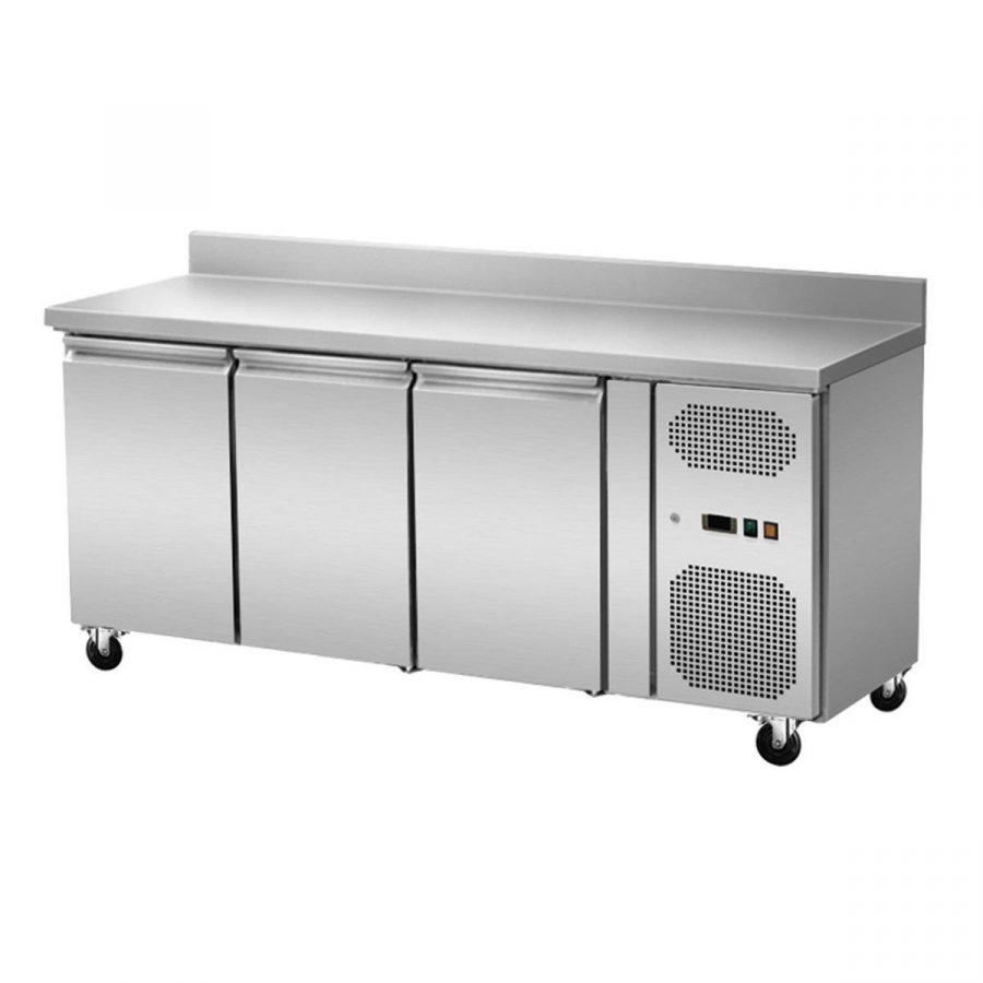 Koelwerkbank met circulatielucht, 3 deuren met opstaande rand 2 tot 8°C - Professionele koelwerkbank voor de gastronomie