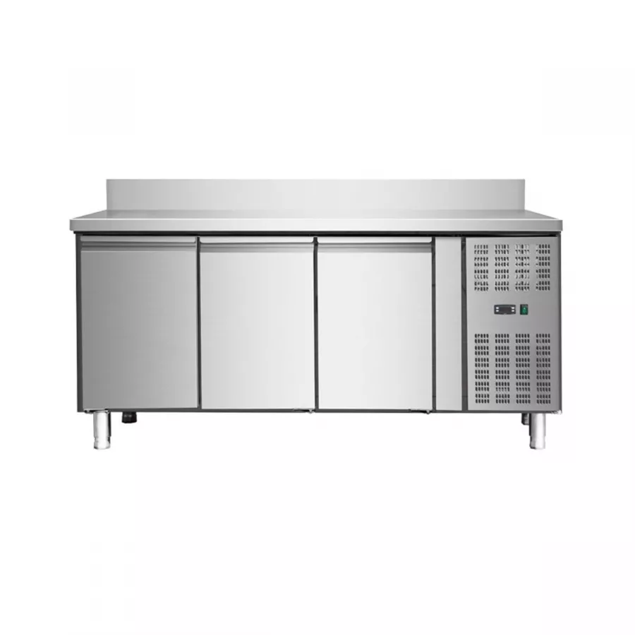 Kühltisch 3 Türen mit Aufkantung, Umluft, 180x70