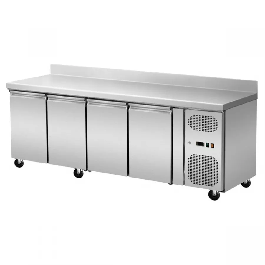 Umluft Kühltruhe 4 Türen mit Aufkantung 2 bis 8°C - Gastrohot