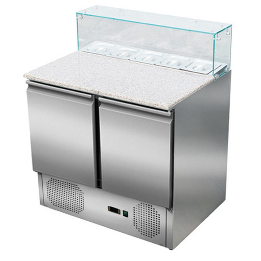 Pizzasaladette met graniet werkblad | +2° / +8° C