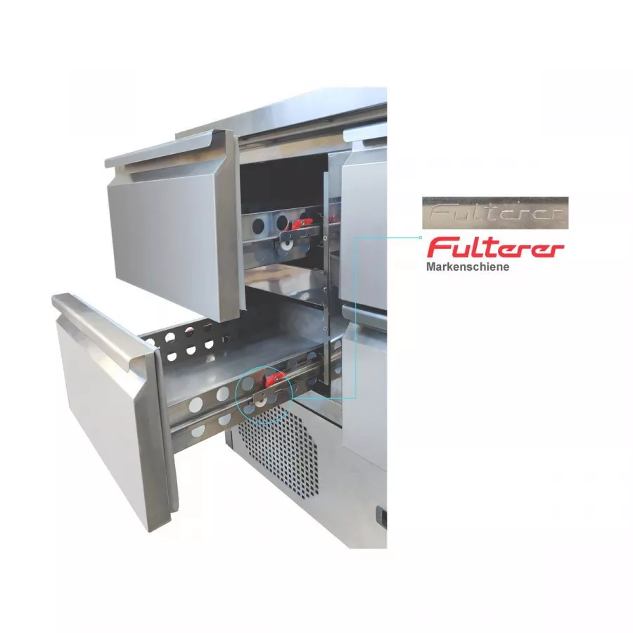 Skyrainbow Kühltisch 137×70 – 6 Schubladen