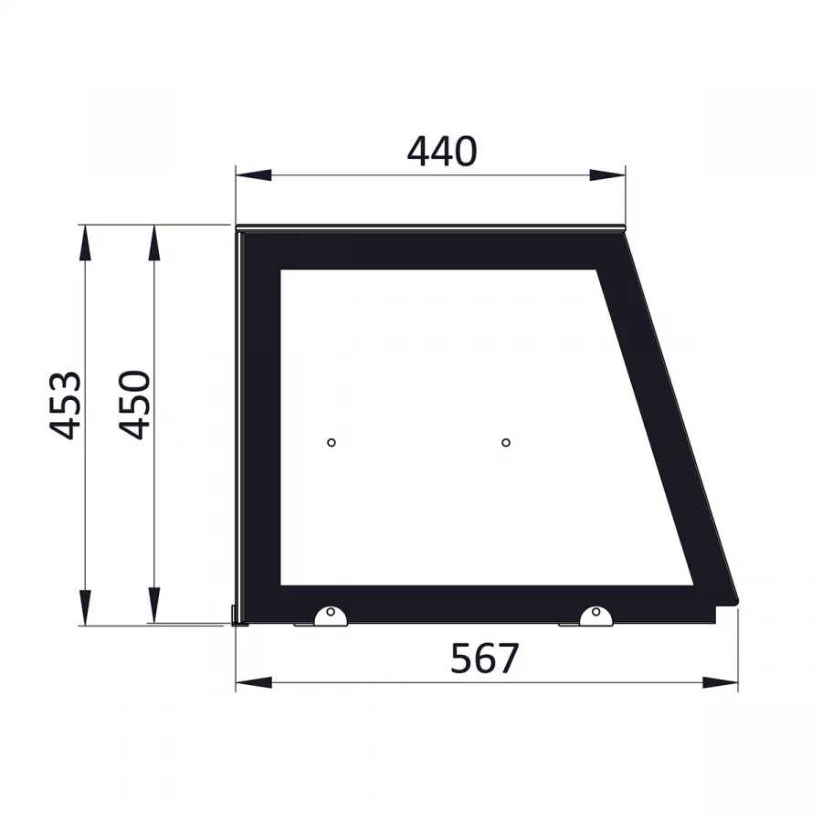 Skyrainbow Kühltisch 90×70 – 1 Tür, 2 Schubladen
