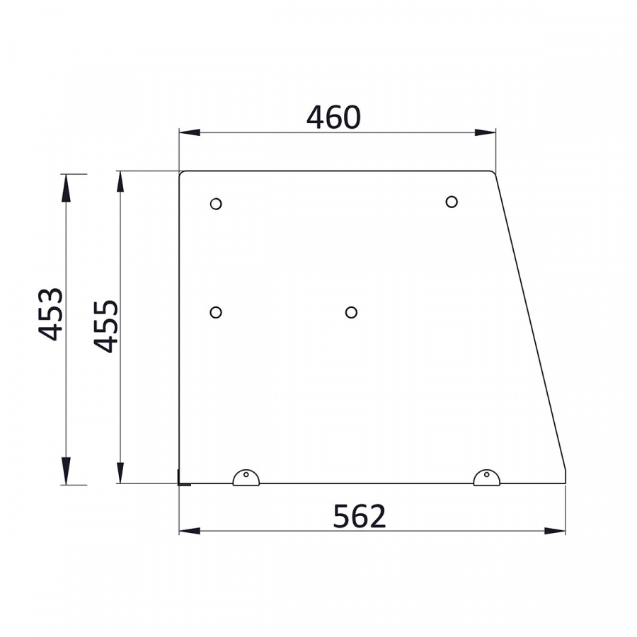 Skyrainbow Saladette 137×70 – 3 Türen, Glas gerade