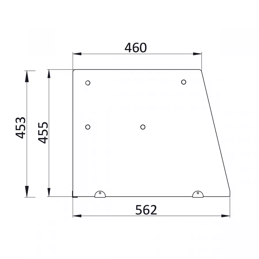 Skyrainbow Saladette 137×70 – 3 Türen, Glas gerade