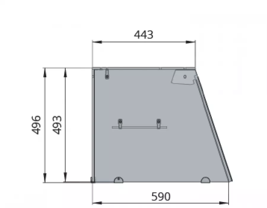 Glasaufsatz hoch – THSAI158, Klarglas gerade