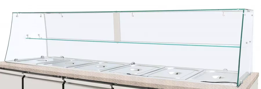 Glasaufsatz hoch, Klarglas, gerade kpl. für THSAI158