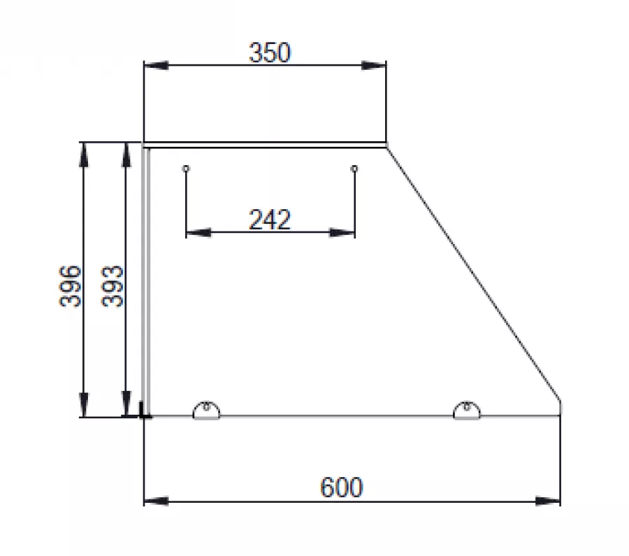 Glasaufsatz kurz – THSAI188, Klarglas gerade