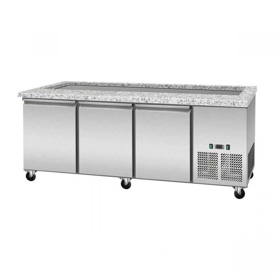 Kühltisch Snack Line 5x GN1/1 Granit Rosa Grau - ohne Glas - 188x82x85.5 - Gastrohot