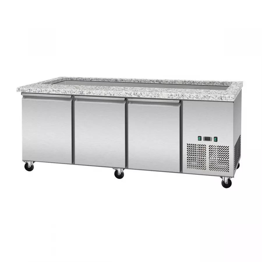 Kühltisch Snack Line 5x GN1/1 Granit Rosa Grau - ohne Glas - 188x82x85.5 - Gastrohot