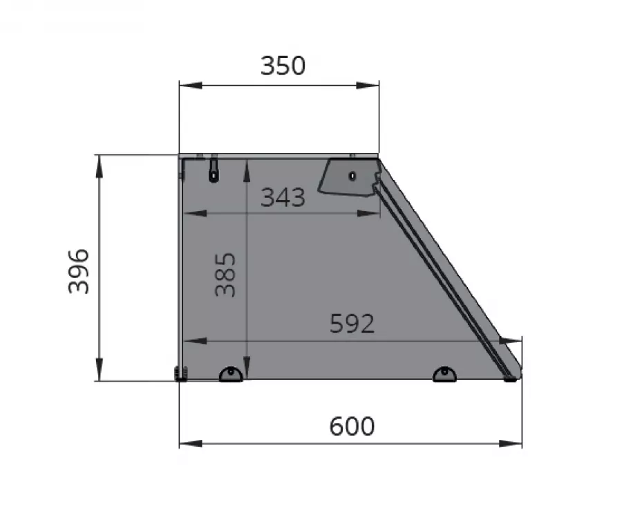 Kalte Theke 5x GN1/1 Granit Star Galaxy Schwarz 188x82x85.5 - Glasaufbau Klarglas ohne Zwischenablage H 396mm