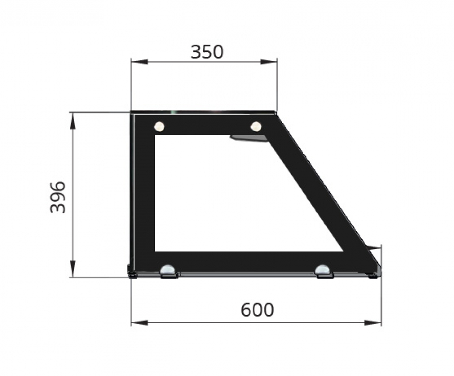 Kalte Theke, 5x GN1/1, Granit Star Galaxy schwarz, 188x82x85.5