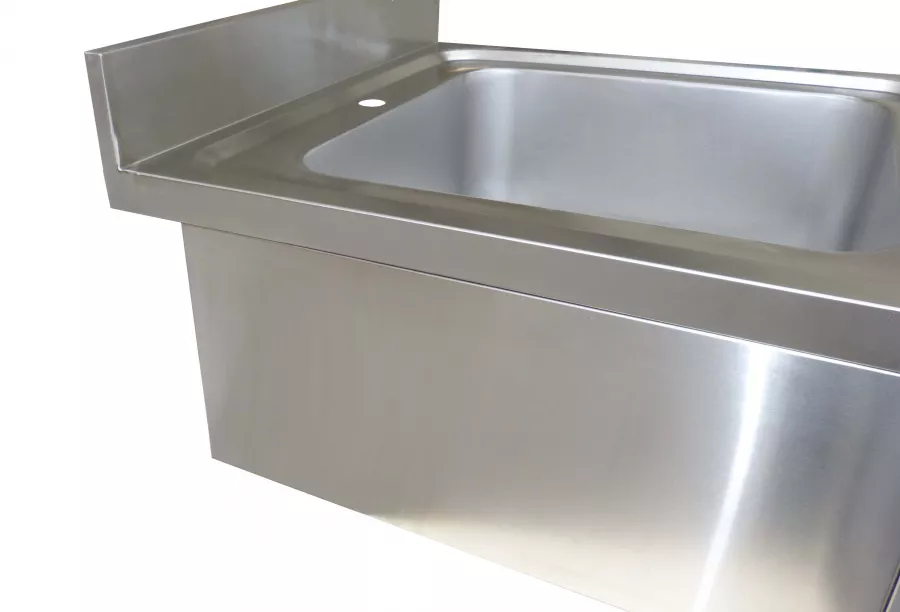 Spültisch aus Edelstahl – 2 Becken links, 140×70 cm