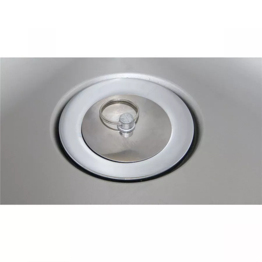 Spültisch aus Edelstahl, zwei Becken rechts, 180 x 60