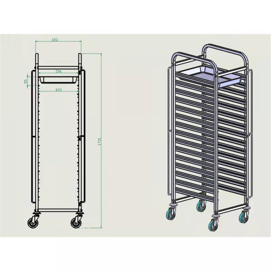 Tablettwagen, 30x GN1/1