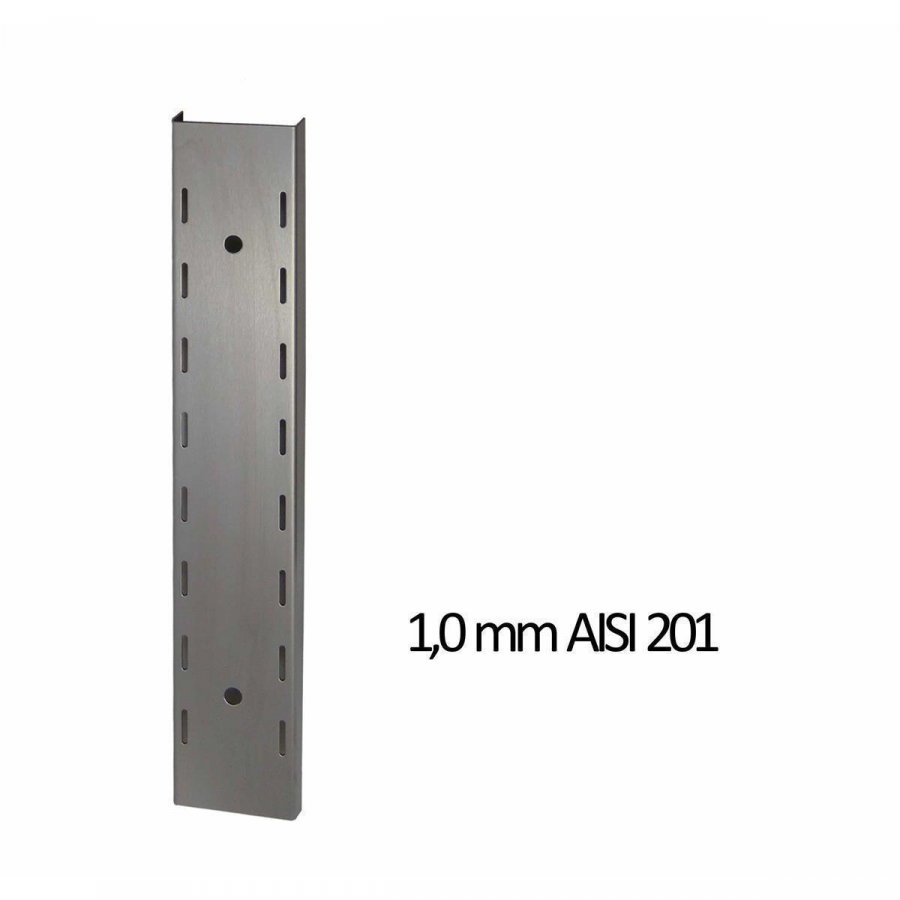 Wandbord Edelstahl verstärkt, 2 Böden, 80x30