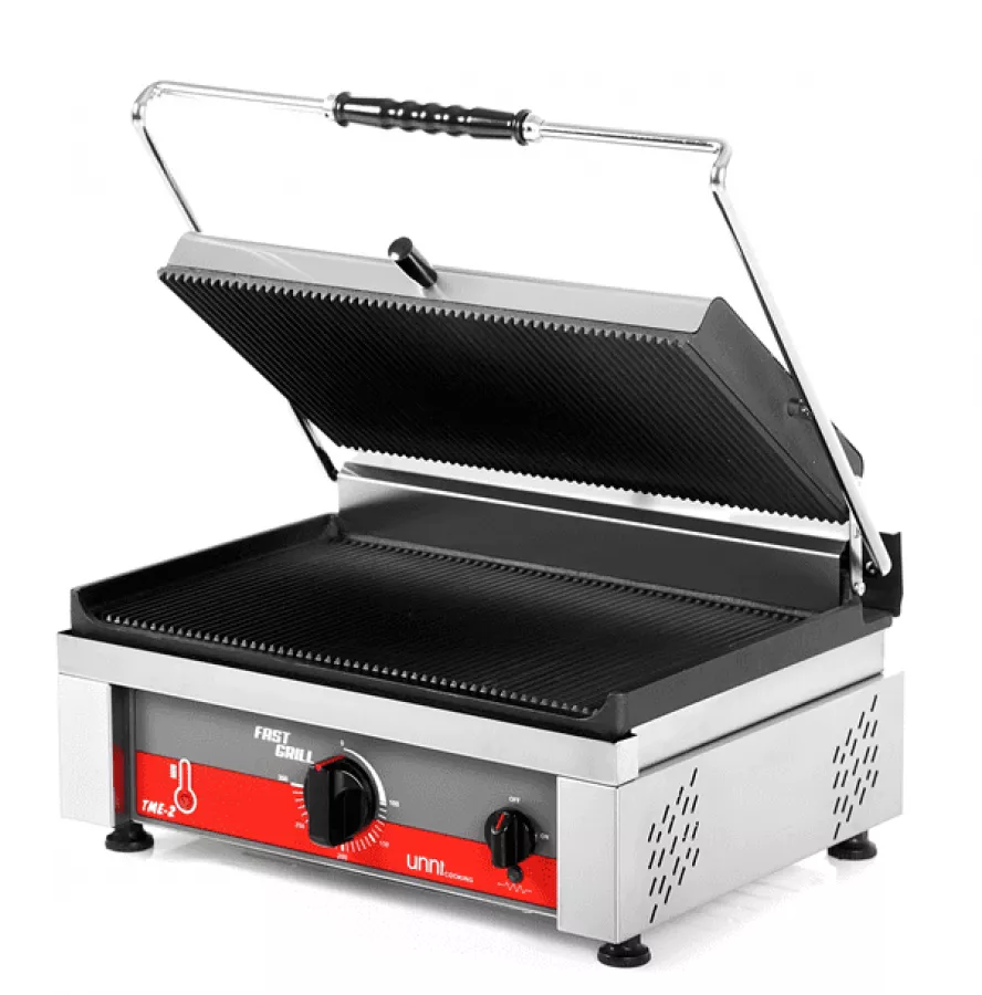 Kontaktgrill TME-2 – 2,5-3,5 kW, Teflon-Gusseisen, 50–300°C