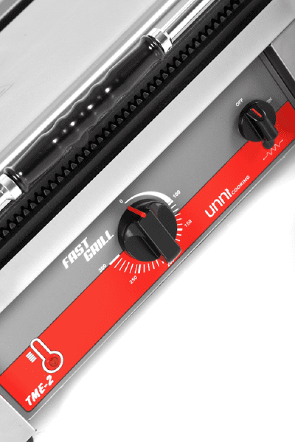 Kontaktgrill TME-2 – 2,5-3,5 kW, Teflon-Gusseisen, 50–300°C