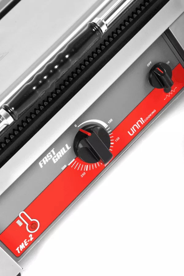 Kontaktgrill TME-2 – 2,5-3,5 kW, Teflon-Gusseisen, 50–300°C