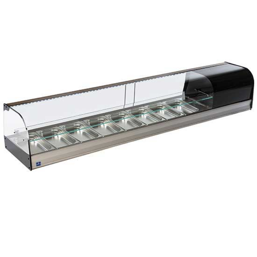 Tapaskoeltoonbank met 2 niveaus | 8x GN 1/3