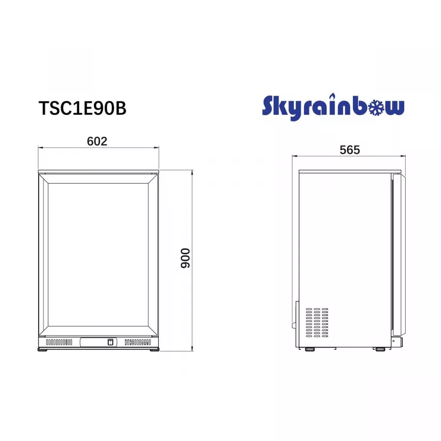 Flaschenkühler, Inhalt 138 Liter, 1 Flügeltür
