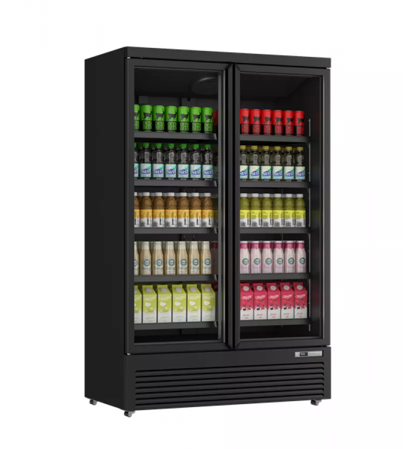 Getränkekühlschrank 1081L Schwarz 0°C bis +10°C Lüfterkühlung