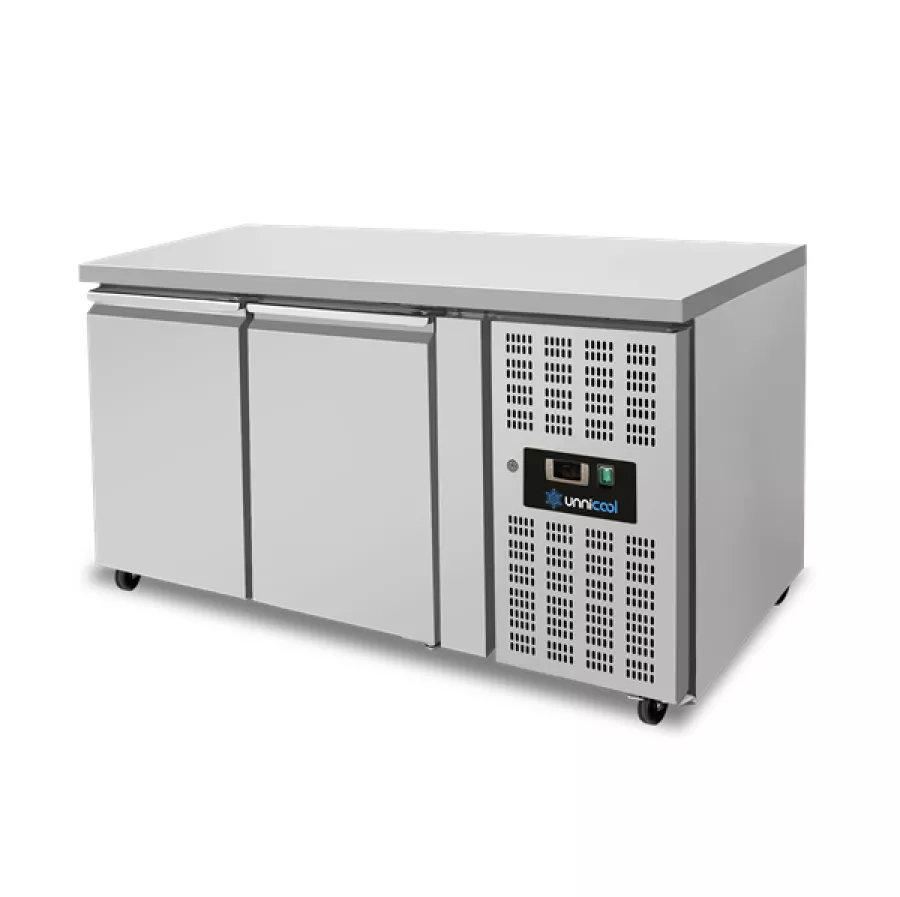 Kühl-Arbeitsbank 2 Türen 1390x700x850mm Umluft R290 Räder