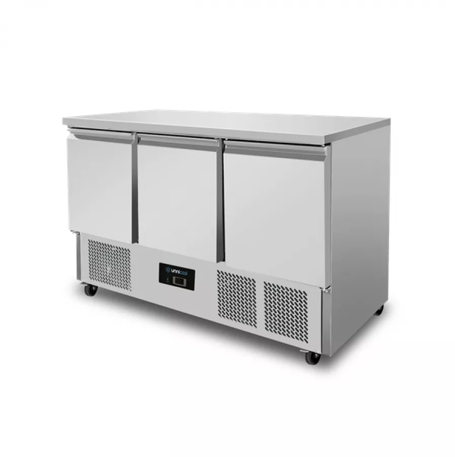 Kühltisch Unnicool 3 Türen Edelstahl 400L +2°C/+8°C GN 1/1