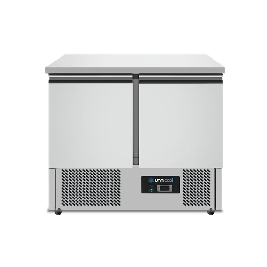 Kühltisch Unnicool 2 Türen 240L Edelstahl GN 1/1 +2°C bis +8°C