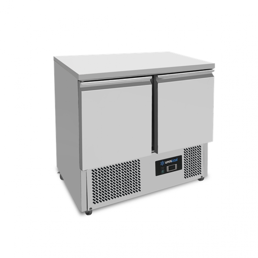 Kühltisch Unnicool 2 Türen 240L Edelstahl GN 1/1 +2°C bis +8°C