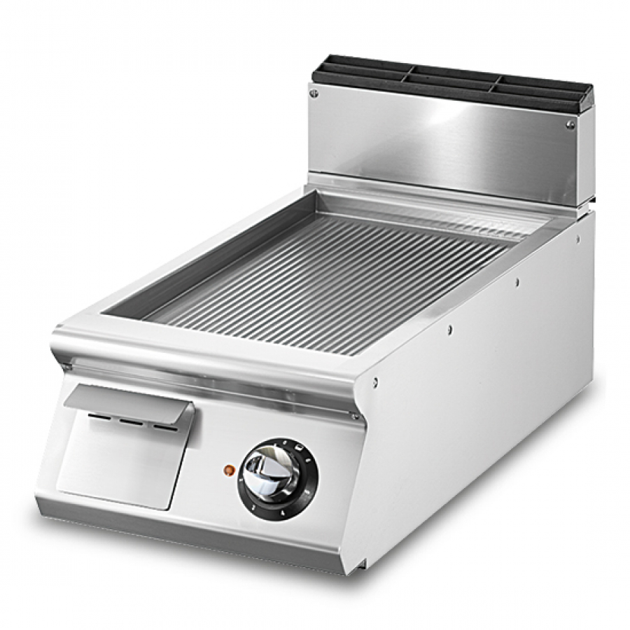 Elektro Grillplatte Tischmodell - Gerillte verchromte Platte - Gastrohot 51069