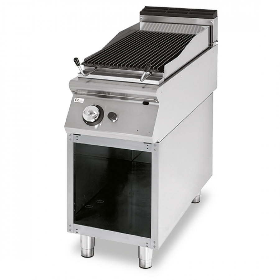 Gas Lavasteingrill Kochzone in Gusseisen für Fleisch und Fisch - Gastrohot 51090