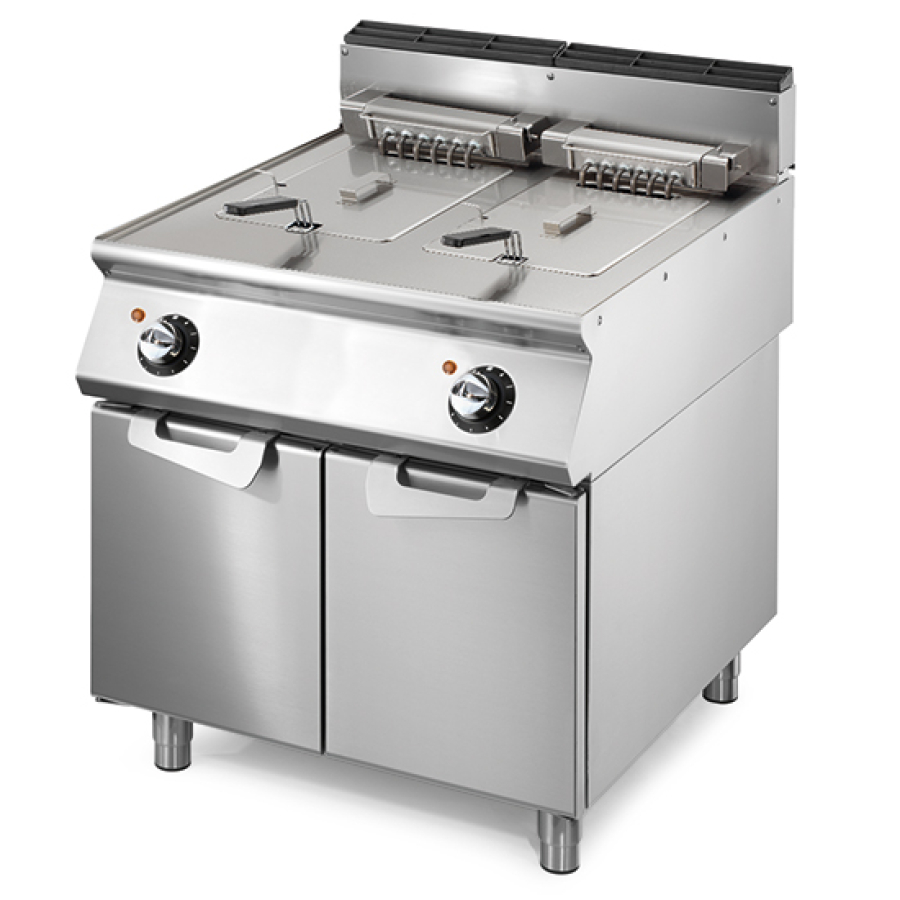 Elektrische friteuse 2x 15 liter capaciteit - Professionele keukenuitrusting van Gastrohot