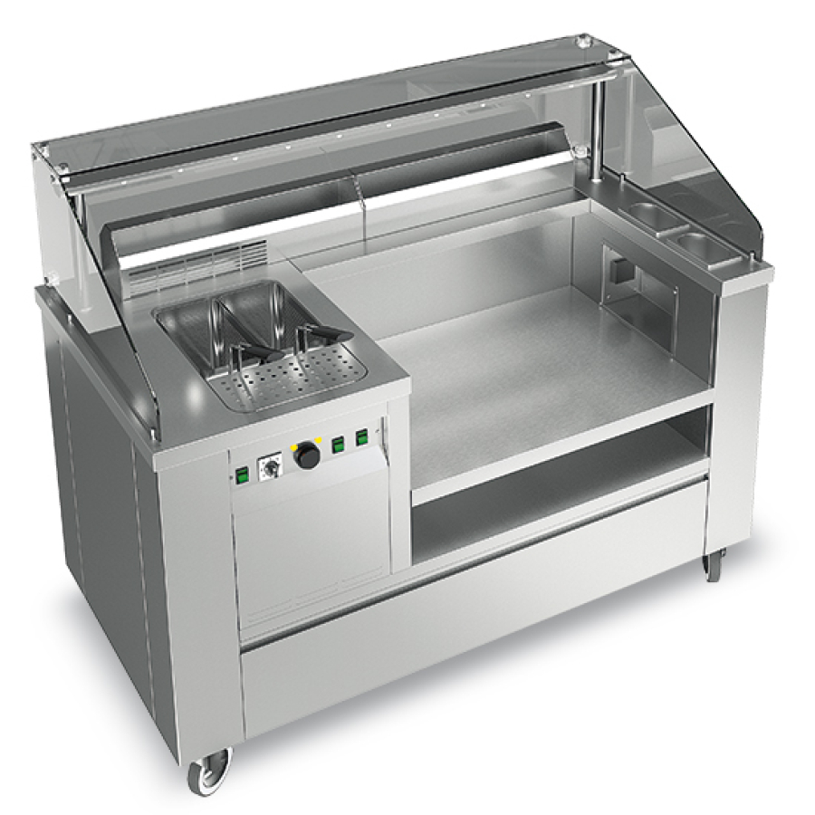 Mobiel Pasta Station 1515 mm met pastakoker