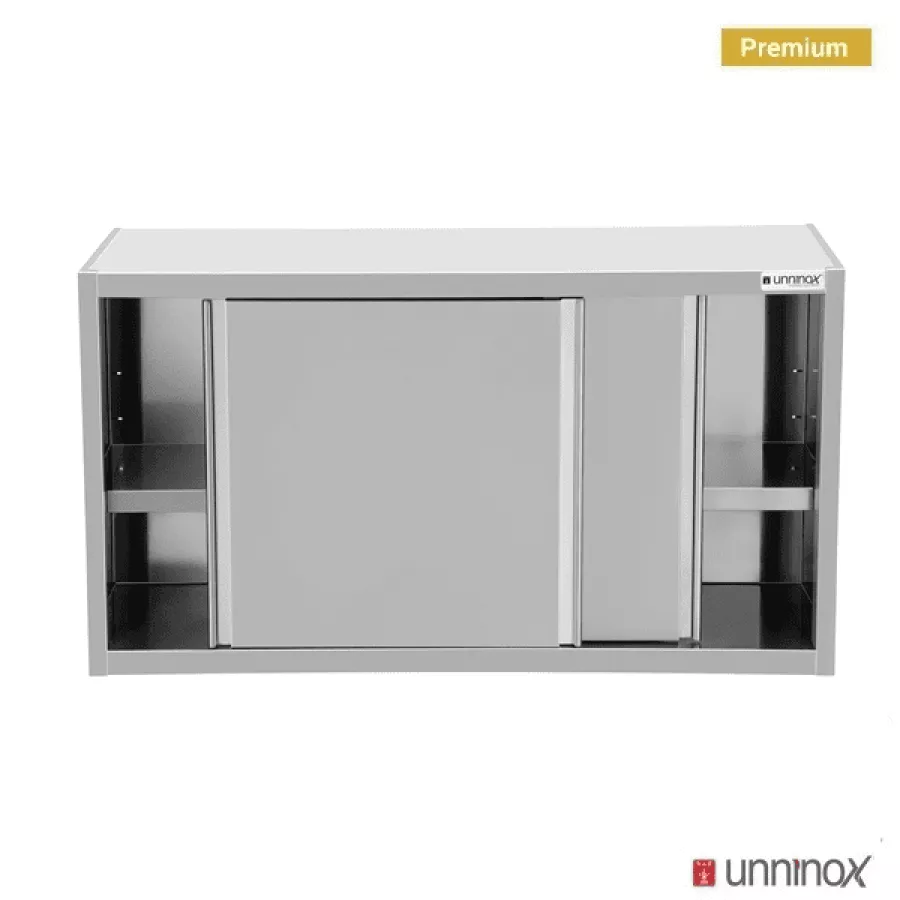 Wandhängeschrank Edelstahl 2000x400x660 mm mit Schiebetüren