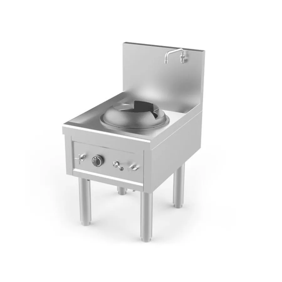 Wok-Herd Gas 1 Brenner 27,5kW Edelstahl Ø280mm Profiküche