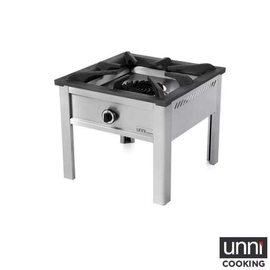 Gaskochfeld 10kW Edelstahl Gusseisenbrenner