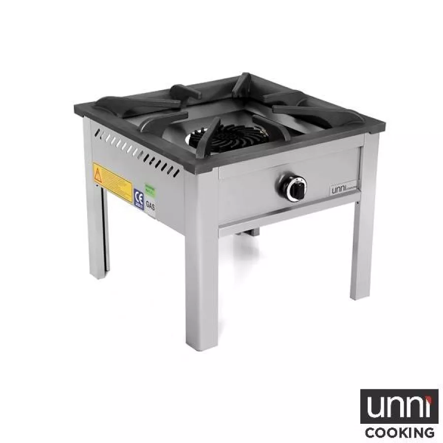 Gaskochfeld 10kW Edelstahl Gusseisenbrenner