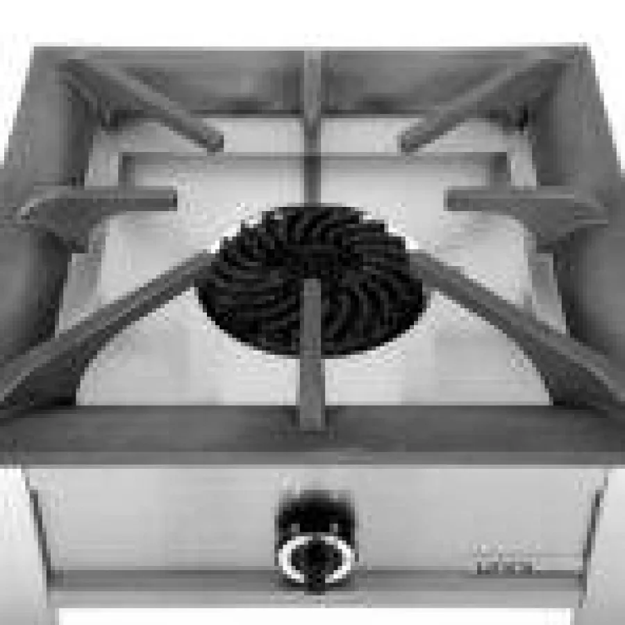 Gasherd UnniCooking 12 kW Edelstahl Gusseisenbrenner kompakt