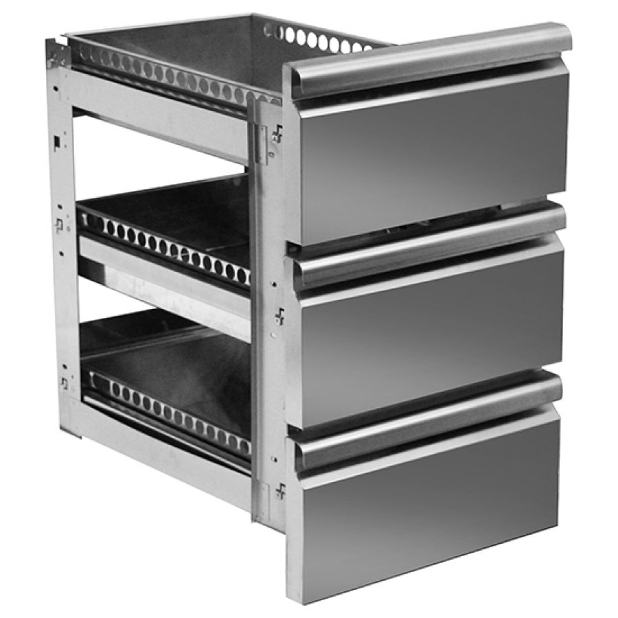 Schubladenkit GN 3x 1/3 für Kühltische