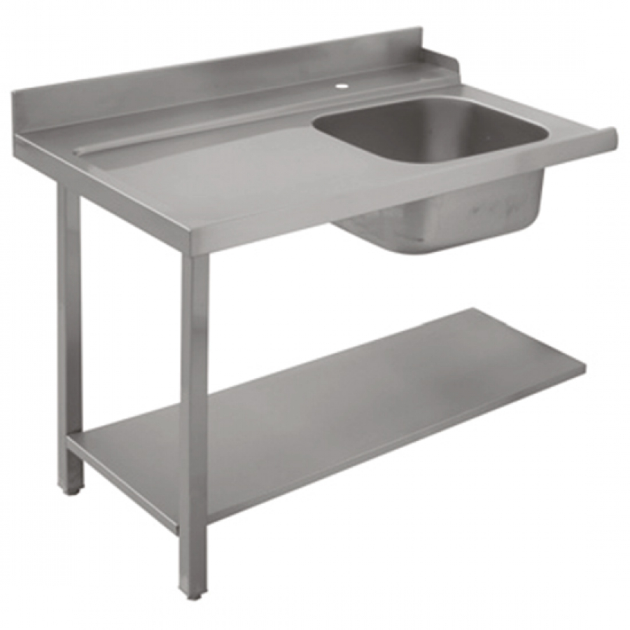 linker Zulauftisch mit Becken rechts | B=1500