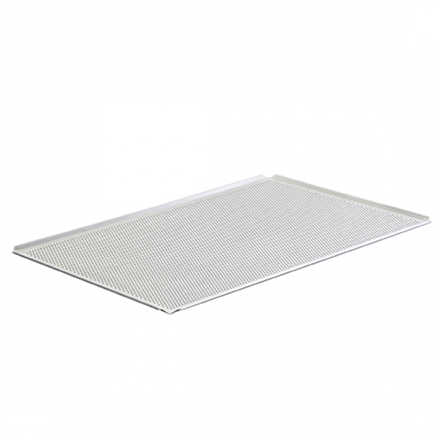 Bakplaat | 600x400 mm 4 zijden 45° | geperforeerd
