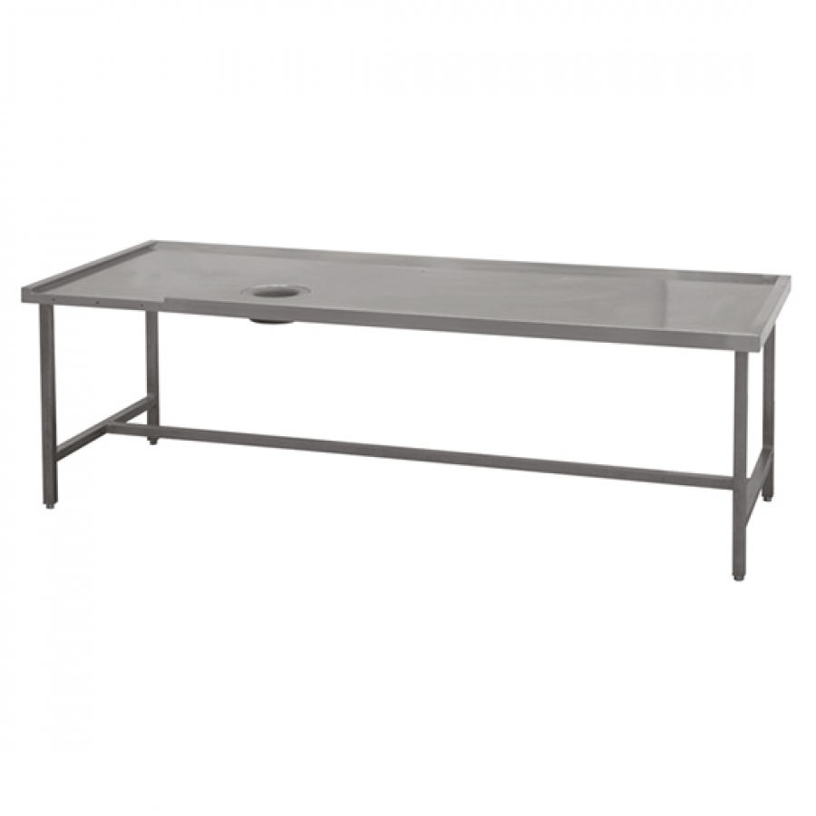 rechter Sortiertisch mit Loch | B=2400 mm